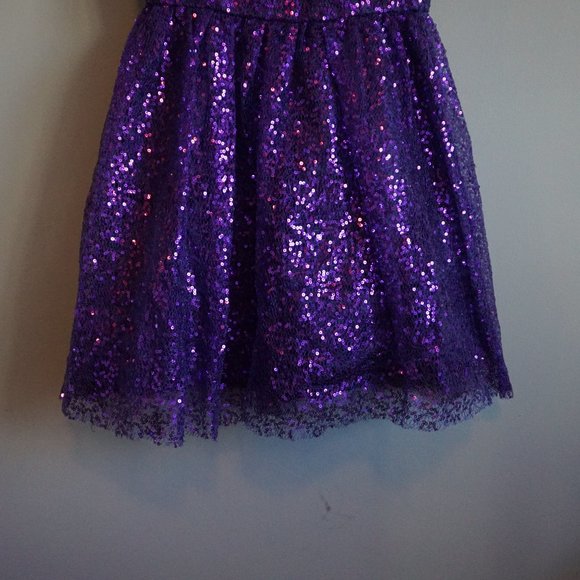 Hailey Logan by Adrianna Papell Purple Sequins Strapless Bodice Dress size 3/4 - Picture 4 of 10